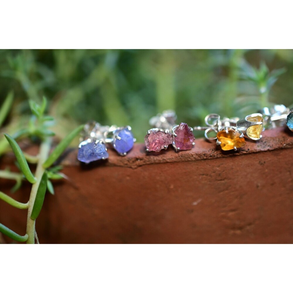Pink tourmaline, citrine, herkimer diamond, aquamarine, tanzanite, emerald, garn - Picture 8 of 8